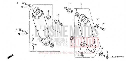 COUSSIN ARRIERE VTX1300S7 de 2007